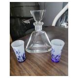 Decanter & 2 Glasses