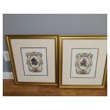 2 Framed Rose Prints
