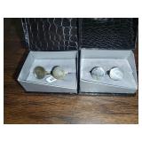 2 Sets of Il Tempo Sterling Silver Cufflinks