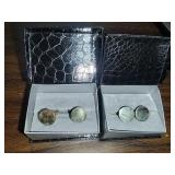 2 Sets of Il Tempo Sterling Silver Cufflinks