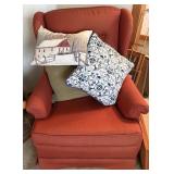 Red Upholstered Armchair