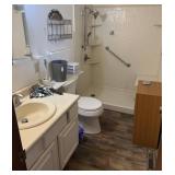 Bathroom Cabinet with Oak Finish