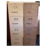 Three Metal Filing Cabinets