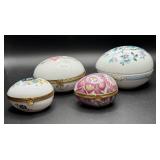 Four Limoges Porcelain Boxes