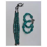 Turquoise Bead Bracelet Set