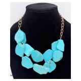 Chunky Turquoise Stone Necklace