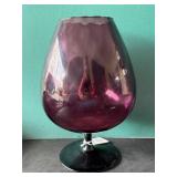 Vintage Empoli Purple Brandy Sniffer Vase