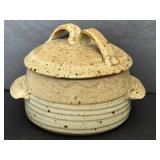 Stoneware Lidded Pot with Handles