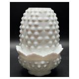 Fenton Milk Glass Hobnail Fairy Lamp