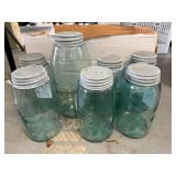 Vintage Aqua Ball Mason Jars