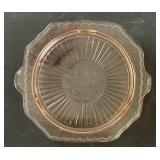 Pink Depression Glass Serving Platter