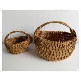 2 Woven Woodï¿½Antique Eggï¿½ Baskets