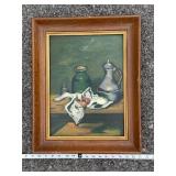 Framed Still Life Oil Painting, 1971