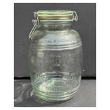 Glass Barrel-Style Storage Jar