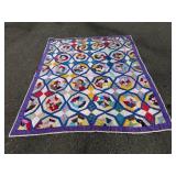 Handmade Multi-Color Patchwork Quilt