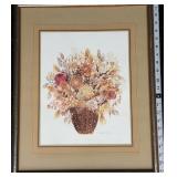 Framed Floral Artwork by Gloria Eriksen