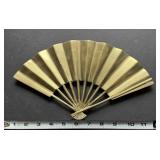 Solid Brass Fan-Shaped Wall Decor