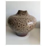 Stoneware Vase with Speckled Glaze