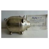 Chubby the Pig Metal Piggy Bank