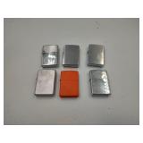 6 Zippo Lighters - Read Details
