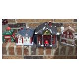 4 Ceramic Firehouses