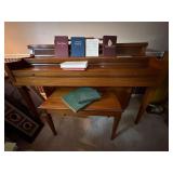 Mid-Century Spinet Piano with Hymnals