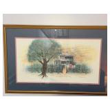 Framed D. Morgan 1990 Artwork