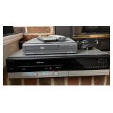 Magnavox DVD Player with Remote and Panasonic VCR