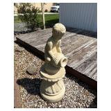 Concrete Statue of Child with Vase