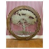 Metal Tree of Life With Wooden Frame
