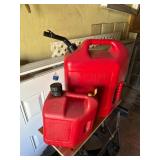 Red Plastic Gasoline Containers