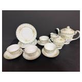 Porcelain Tea Set with Floral Design