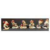 1993 Enesco Firefighter Santa Figurines