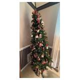 7.5-Foot Christmas Tree with Fireman Ornaments