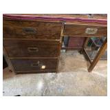 Wooden Desk with Brass Hardware