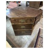 Wooden Hexagonal Three-Drawer Cabinet