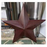 Large Red Metal Barn Star Wall Decor