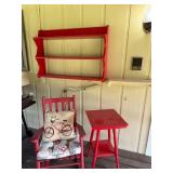 Red Wooden Furniture Pieces