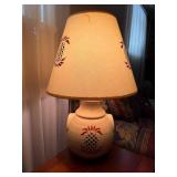 Ceramic Pineapple Motif Table Lamp