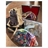 Jewelry, Accessories, and Wooden Chest