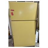 Yellow Top-Freezer Refrigerator