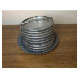 Metal and Glass Coasters with Holder