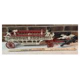Cast Iron Horse-Drawn Fire Wagon