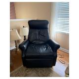 Black Bonded Recliner Chair
