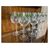 Eight Crystal Wine Glasses