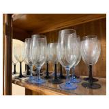 Stemware with Colored Bases
