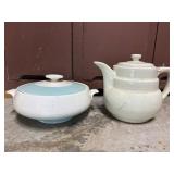 Two Ceramic Teapots with Lids