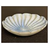 Murano-Style Scalloped Glass Bowl