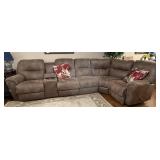 Brown Reclining Sectional Sofa