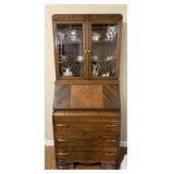 Wood Secretary Desk with Hutch